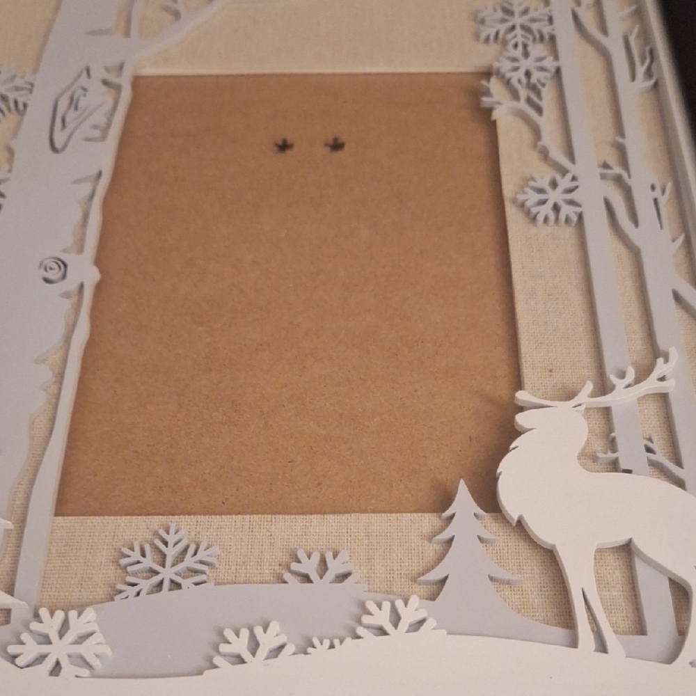 Black Framed Winter Forest Picture Frame - Decorative Accent 5" X 7" - Picture 3 of 4
